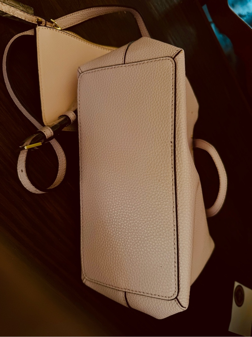 kate spade Pale Pink Pebbled Leather Tote with Matching Wristlet - Picture 7 of 7
